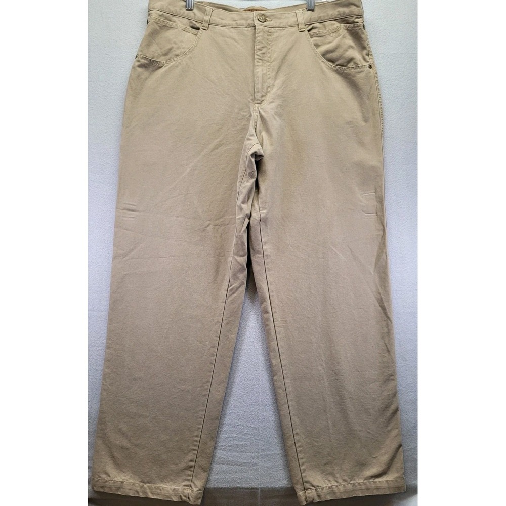 Columbia River Lodge Canvas Cargo Pants Men's 38x32‎ Tan Ripstop Gorpcore Hiking